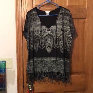 CJ Banks semi-crop blouse